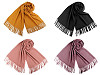 Pañuelo tipo pashmina con flecos 70 x 180 cm