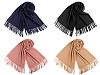 Pañuelo tipo pashmina con flecos 70 x 180 cm
