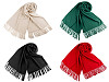 Pañuelo tipo pashmina con flecos 70 x 180 cm