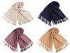 Szal / chusta typu pashmina z frędzlami 70x180 cm