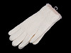 Rękawiczki damskie włóczkowe z kożuszkową lamówką