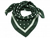 Saténový šátek s puntíky a lemem 70x70 cm