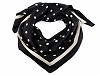 Scarf with Polka Dots and Rim 70x70 cm