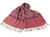 Šátek / šála typu pashmina s třásněmi 70x180 cm