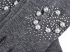 Dievčenské rukavice vločka s kamienkami a perlami