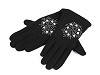 Rękawiczki dziewczęce śnieżynka z kamyczkami i perełkami 