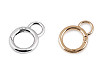 Anneaux en O à ressort, clips ronds avec boucle, Ø 19 mm