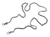 Flat handbag chain with carabiner, length 120 cm