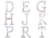Drewniana dekoracja litery alfabetu vintage