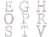 Drewniana dekoracja litery alfabetu vintage