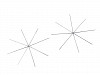 Vianočná hviezda / vločka drôtený základ na korálkovanie Ø9 cm