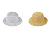 Mini klobúčik / fascinátor s lurexom na dozdobenie Ø13,5 cm