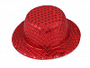 Mini klobúčik / fascinátor s flitrami na dozdobenie Ø13,5 cm