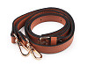 Long Eco Leather Strap / Handbag Strap with Snap Hooks, width 1.5 cm