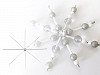 Hvězda / vánoční vločka drátěná šablona Ø10 cm s ploškou