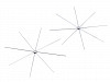 Vianočná hviezda / vločka drôtený základ na korálkovanie Ø10 cm s plôškou
