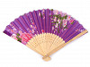 Textile Hand Fan with Flowers