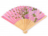 Textile Hand Fan with Flowers