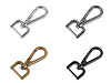 Fém forgós karabiner 20 mm-es befűző