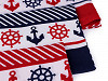 Cotton Scarf with Anchors 55x55 cm