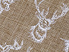 Dárkový pytlík jelen s glitry 20x30 cm imitace juty