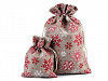 Gift Bag with Glitter, Snowflakes 13x18 cm