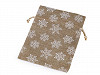 Gift Bag with Snowflakes and Glitter 13x18 cm