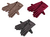 Gants pour femme avec pompon en fourrure