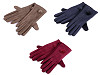 Gants pour femme avec pompon en fourrure