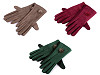 Gants pour femme avec pompon en fourrure