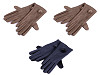 Dámské rukavice s kožešinovou bambulkou