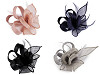Fascinator/broš u obliku cvijeta s perjem