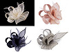 Fascinator / Brosche Blüte mit Federn