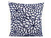 Embroidered Flower Pillowcase / Cushion Cover 45x45 cm