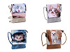 Borsa a tracolla piccola, motivo: gatto, fiore, unicorno, cervo, cavallo, dimensioni: 15,5 x 21 cm