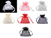 Ajándék zsákocska 8x10,5 cm organza shine