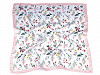 Saténový šátek luční květy 50x50 cm