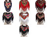 Folk Style Scarf with Fringe 105x105 cm