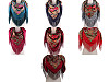 Folk Style Scarf with Fringe 105x105 cm