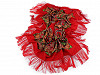 Šátek folklór květy s třásněmi 105x105 cm