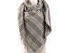 Velký teplý šátek / pléd s třásněmi 135x135 cm