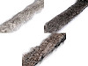 Clothing / Decorative Fur Trim to sew-on, flat, cut, width 5 cm