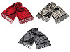 Winterschal/Plaid mit Fransen, 65 x 180 cm