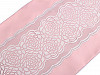 Satin Table Runner with Lace 33x145 cm