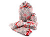 Komplet woreczków z tkaniny do pakowania prezentów - motyw bożonarodzeniowy 
