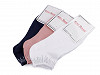 Ladies Cotton Ankle Socks with Rhinestones