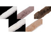 Adorno de pelo para coser, plano, cortado, ancho 5 cm