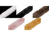 Clothing / Decorative Fur Trim to sew-on, flat, cut, width 5 cm