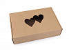 Ablakos ajándékdoboz süteményes doboz - szív