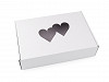 Ablakos ajándékdoboz süteményes doboz - szív